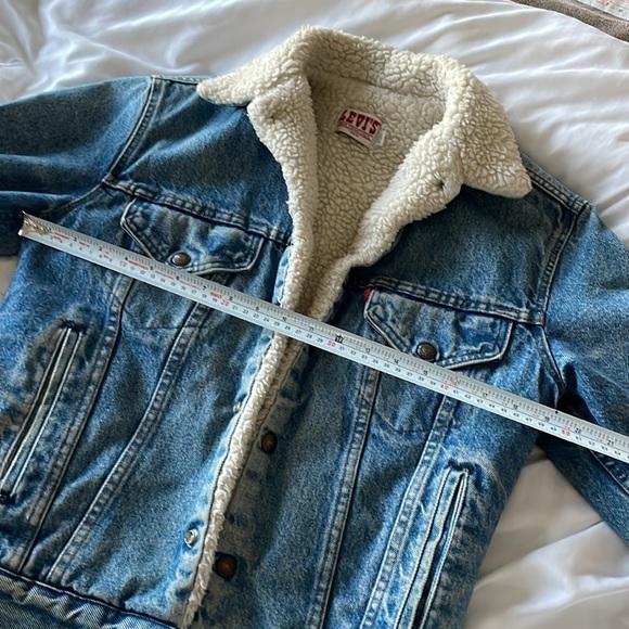 Levis vintage mens jean jacket Sherpa linied size XS made in USA - Picture 8 of 10